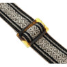 TAYLOR Academy Strap Wht/Blk Jacquard Cotton 2"