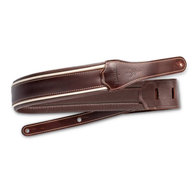 TAYLOR Century Strap Cordovan Leather 2.5" Cordovan/Cream/Cordovan