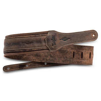 TAYLOR Element Strap Drk Brn Distress Lthr 3"
