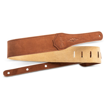 TAYLOR Gemstone Strap Sanded Suede Med Brn 2.5"