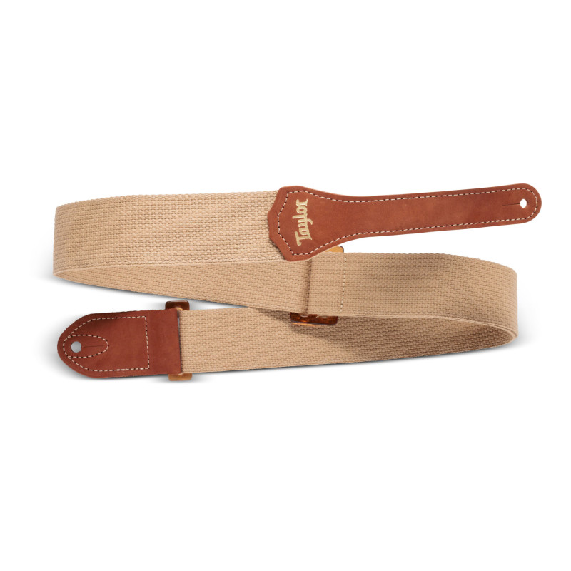 Taylor GS Mini Strap,Tan Cotton,2",Amber Buckle