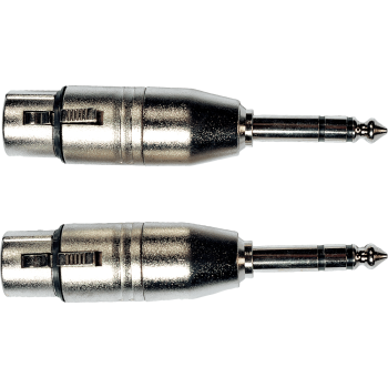YELLOW CABLE AD26 adaptateur jack st male xlr fem. - lot de 2