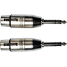 YELLOW CABLE AD26 adaptateur jack st male xlr fem. - lot de 2