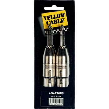 YELLOW CABLE AD26 adaptateur jack st male xlr fem. - lot de 2