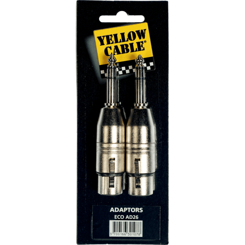 YELLOW CABLE AD26 adaptateur jack st male xlr fem. - lot de 2