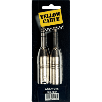YELLOW CABLE AD27 adaptateur jack 6,35 mm stéréo male xlr male - lot de 2