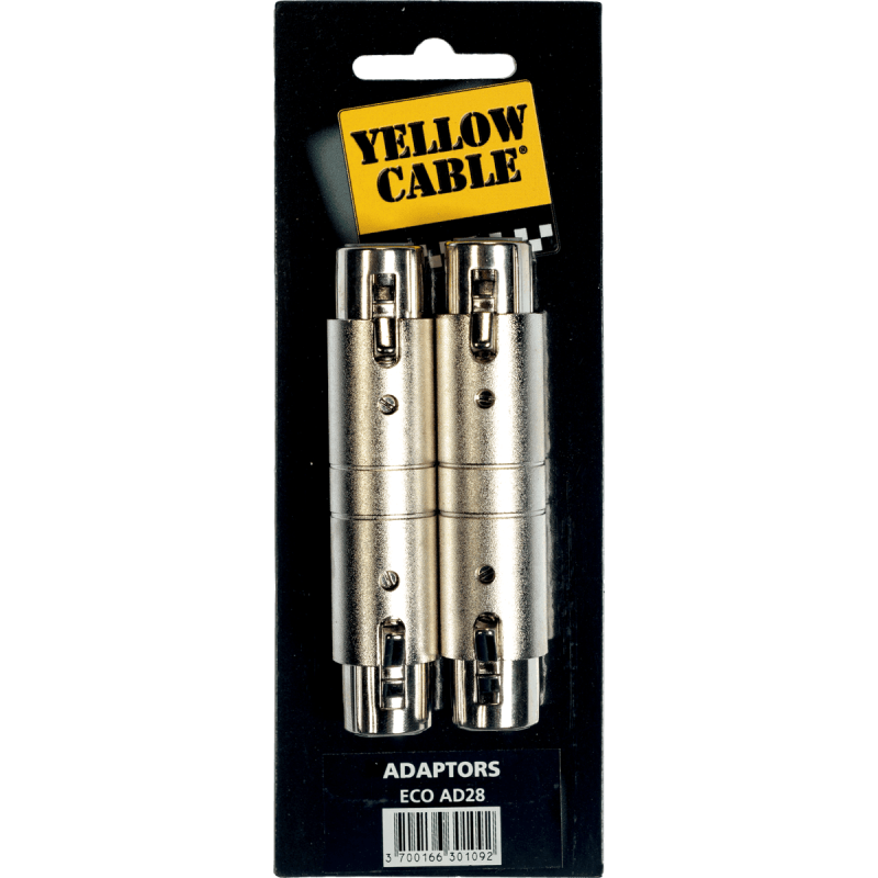 YELLOW CABLE AD28 adaptateur xlr fem. xlr fem. - lot de 2