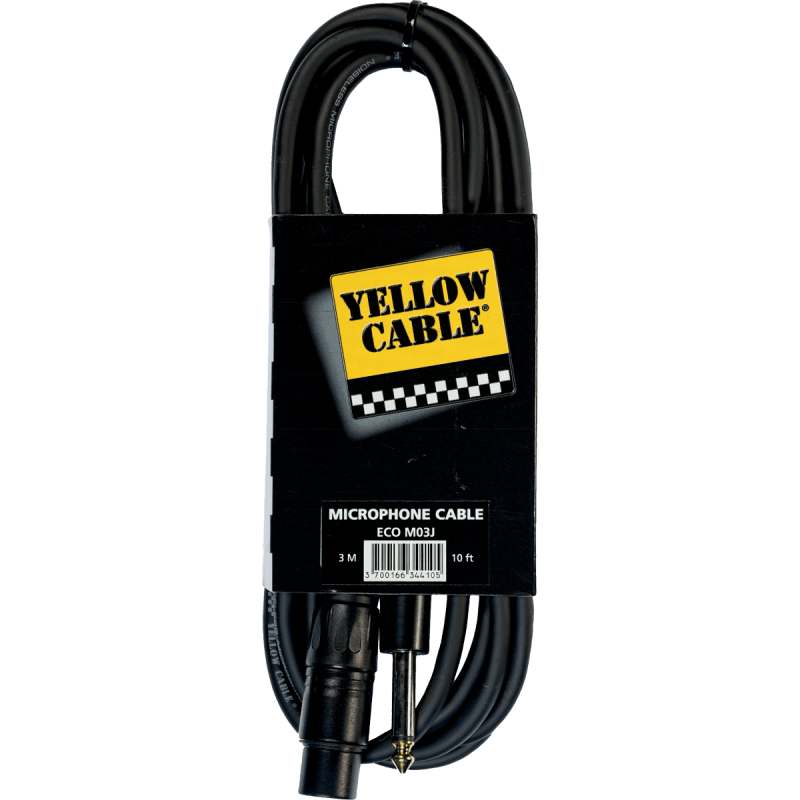 YELLOW CABLE M03J cordon jack xlr fem. 3 m