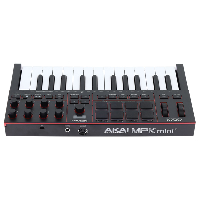 AKAI MPKMINI MKIII Clavier-maître USB 25 mini touches, 8 pads et encodeurs, ecran LED