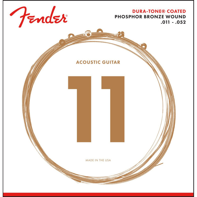 FENDER 860CL Phosphor Bronze Dura-Tone Coated 11-52