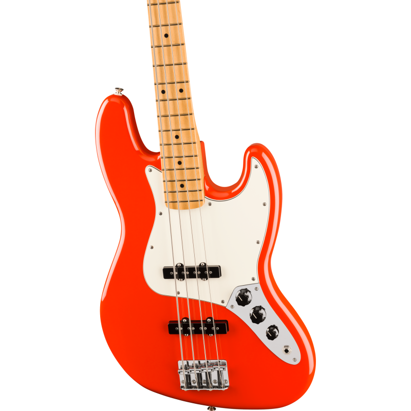 FENDER Player II Jazz Bass touche erable Coral Red