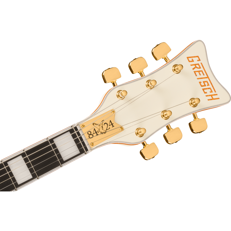GRETSCH G8424T Billy Duffy Signature Falcon LTD avec Bigsby touche ebene Vintage White Lacquer