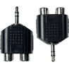 YELLOW CABLE AD09 adaptateur jack m 3.5 st/2 rca fem. x2