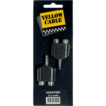 YELLOW CABLE AD09 adaptateur jack m 3.5 st/2 rca fem. x2