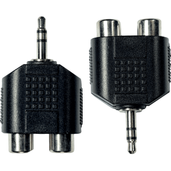 YELLOW CABLE AD09 adaptateur jack m 3.5 st/2 rca fem. x2