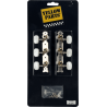 YELLOW PARTS EZ1758N mécaniques platines nickel boutons plast. - lot de 2 (3+3)