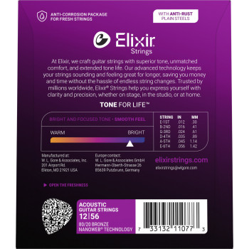 ELIXIR 11077 acoustique nanoweb ml 12-56