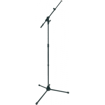 Trépied de microphone Modèle de plancher de perche Hauteur réglable Léger  Robuste Pliable pour micro filaire sans fil Live Voice Stage Performance  avec supports de clip de micro Noir