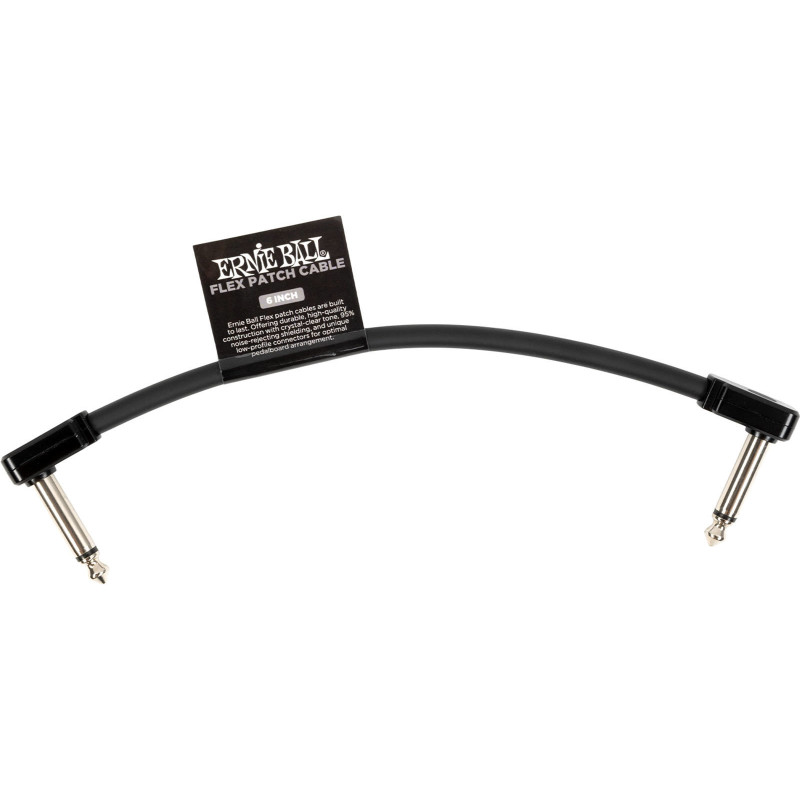 ERNIE BALL 6439 câble de patch flex 15cm - noir