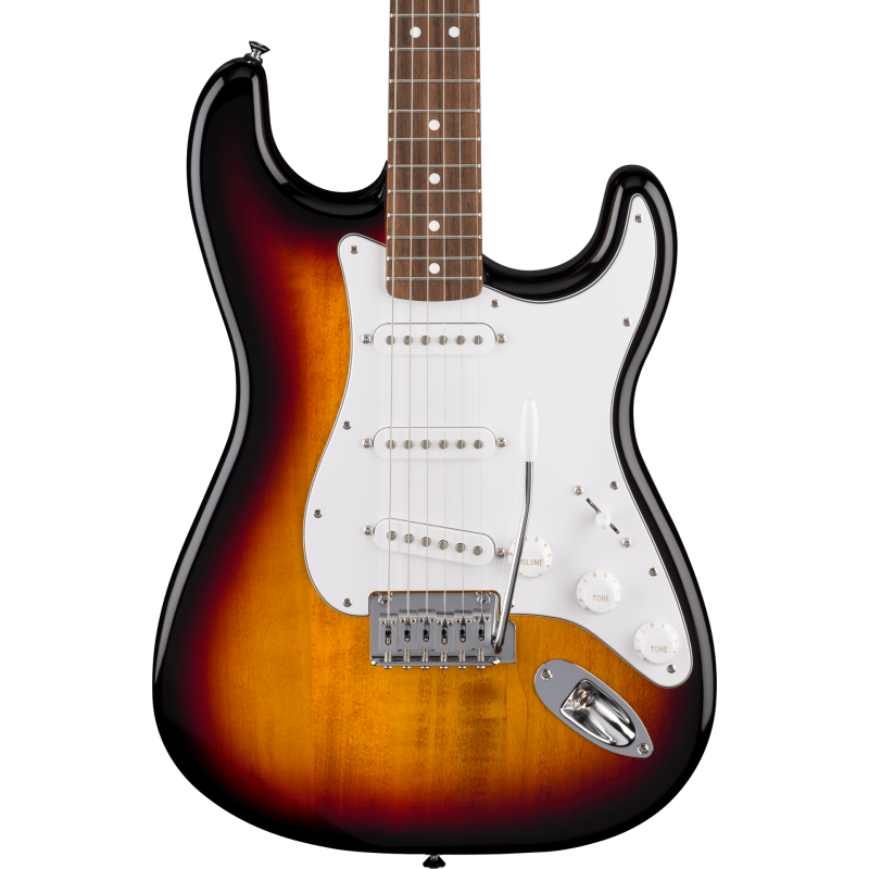 FENDER Standard Stratocaster touche Laurier plaque blanche 3-Color Sunburst