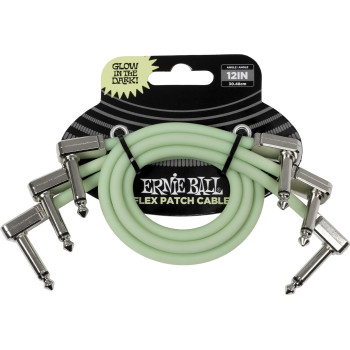 ERNIE BALL 6476 câble de patch flex 30cm - pack de 3 phosphorescent