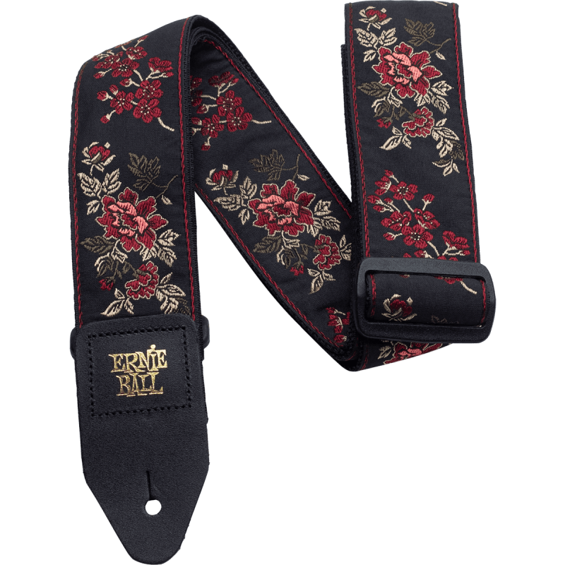 ERNIE BALL 4142 sangle jacquard red rose