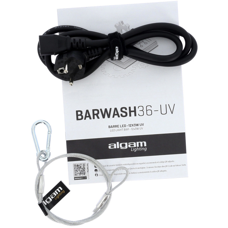 ALGAM LIGHTING BARWASH36-UV barre wash led 12 x 3w uv