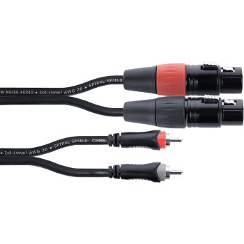 CORDIAL EU3FC câble audio double xlr femelle / rca 3 m