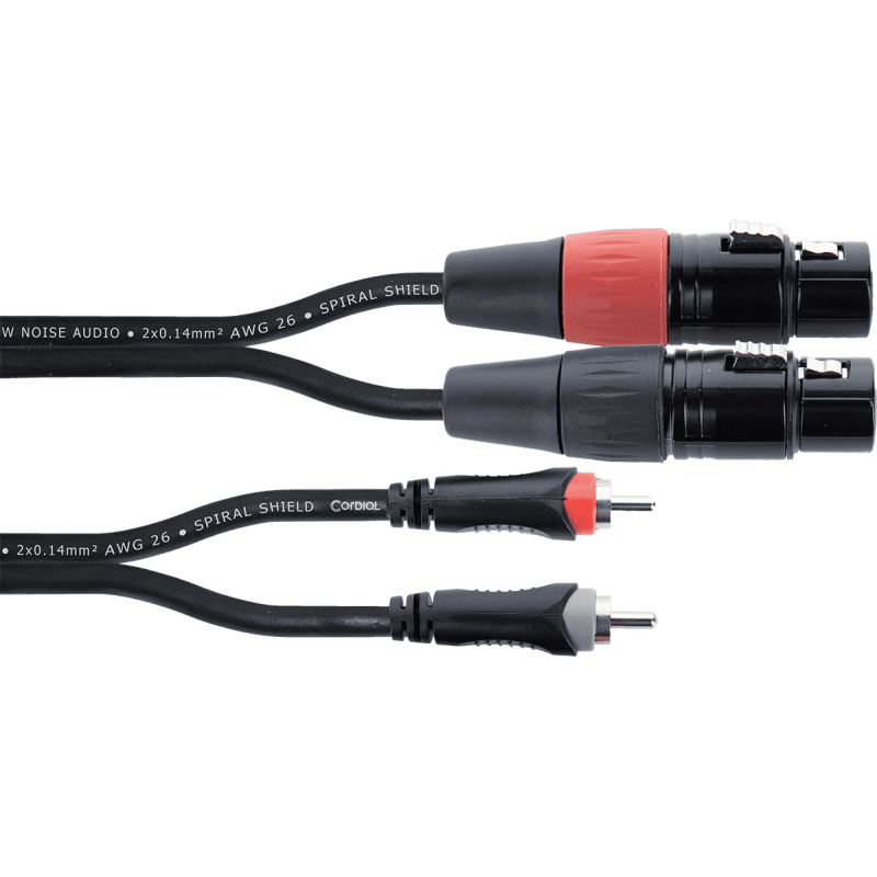 CORDIAL EU3FC câble audio double xlr femelle / rca 3 m