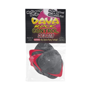 DAVA 1303 Mediators Rock Control bout Delrin sachet de 6 pieces
