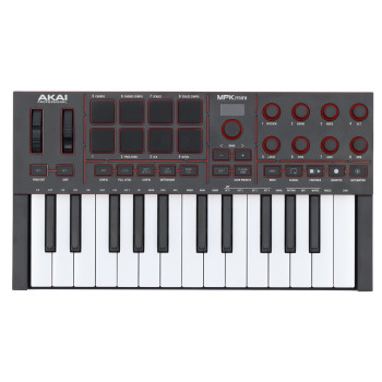 AKAI MPK MINI4 B clavier maître compact 25 touches 8 pads 8 encodeurs noir