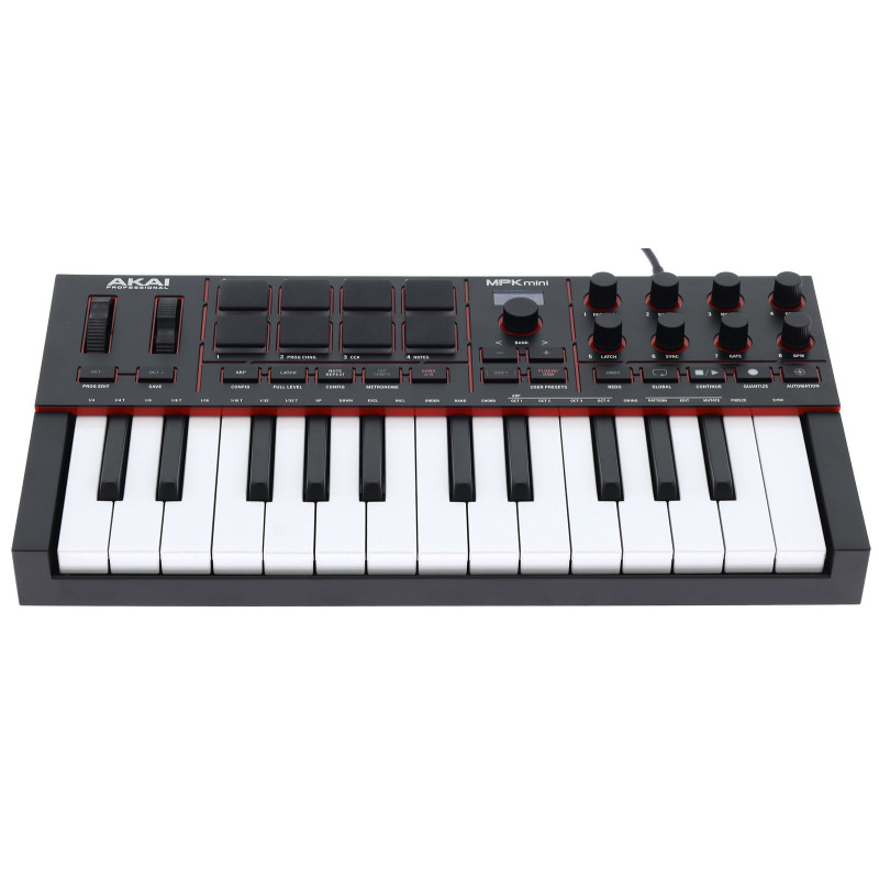 AKAI MPK MINI4 B clavier maître compact 25 touches 8 pads 8 encodeurs noir