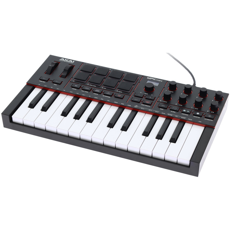AKAI MPK MINI4 B clavier maître compact 25 touches 8 pads 8 encodeurs noir
