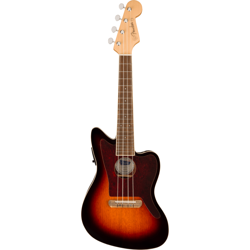 FENDER Fullerton Jazzmaster Uke touche Noyer plaque tortoise 3-Color Sunburst