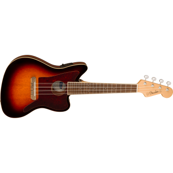 FENDER Fullerton Jazzmaster Uke touche Noyer plaque tortoise 3-Color Sunburst