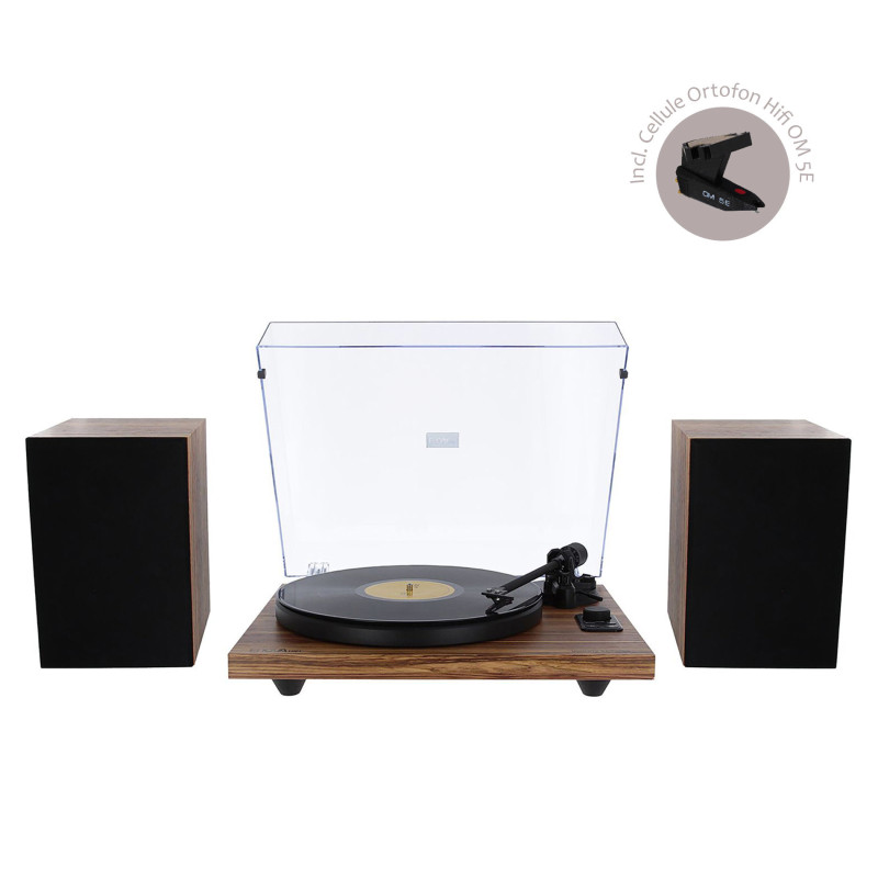 ENOVA HIFI VISION2 SET WDL Platine Vinyle Hifi à Courroie USB/Récepteur Bluetooth + Enceintes Passives en Finition Bois