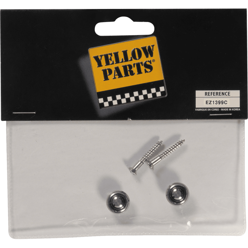 YELLOW PARTS EZ1399C attache-courroie + vis chrome - lot de 2