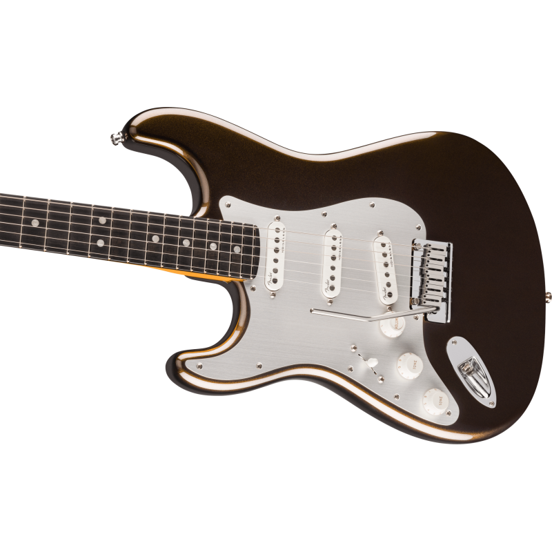 FENDER American Ultra II Stratocaster Gaucher touche ebene Texas Tea
