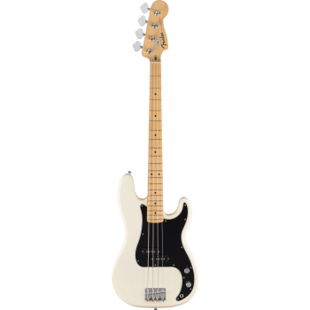 FENDER Standard Precision Bass touche erable plaque noire Olympic White