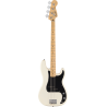 FENDER Standard Precision Bass touche erable plaque noire Olympic White