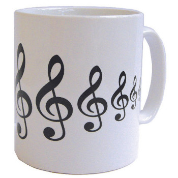 AIM GIFTS MUG TREBLE CLEFS EARTHERWARE MUG