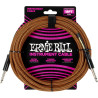 ERNIE BALL 6469 cables instrument gaine tissée jack/jack 5,5m orange et noir