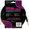 ERNIE BALL 6469 cables instrument gaine tissée jack/jack 5,5m orange et noir