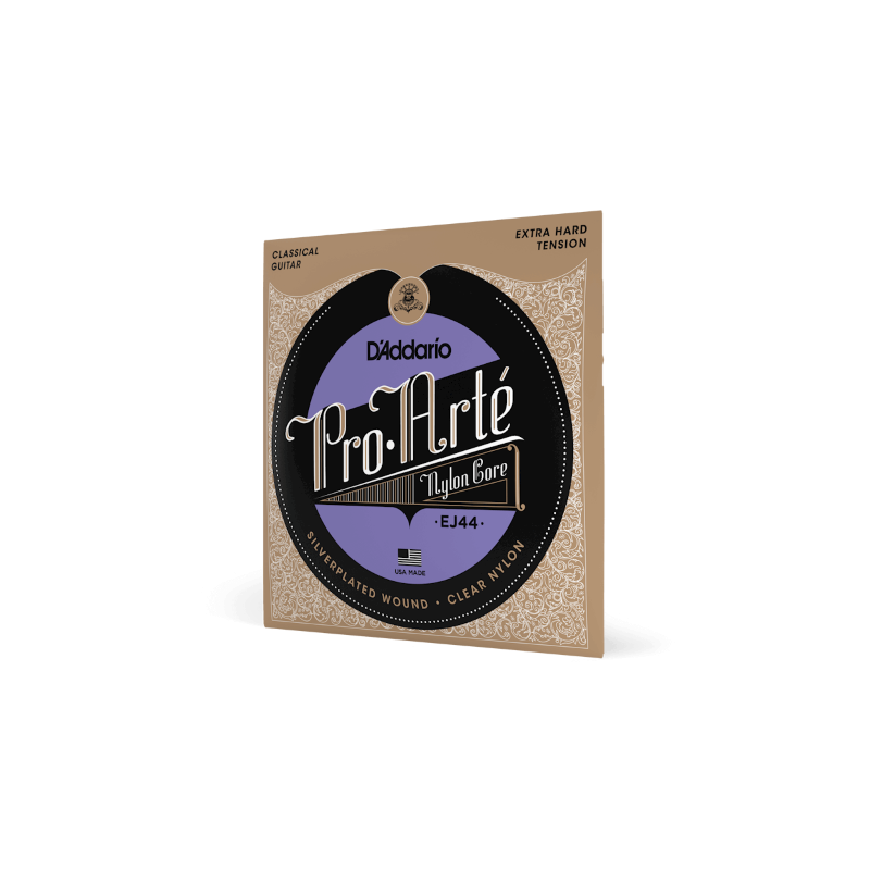 D'ADDARIO EJ44 D'Addario Cordes en nylon pour guitare classique D'Addario Pro-Arte EJ44, Extra Hard