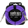 ERNIE BALL 6466 câbles instrument flex jack/jack coudé 6m violet