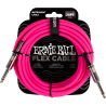ERNIE BALL 6418 câbles instrument flex jack/jack 6m rose