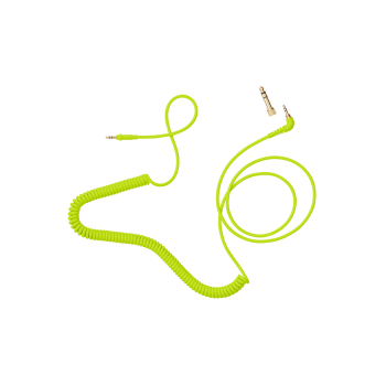 AIAIAI C18 câble spirale 1,5/3,5m jaune fluo avec adaptateur c18