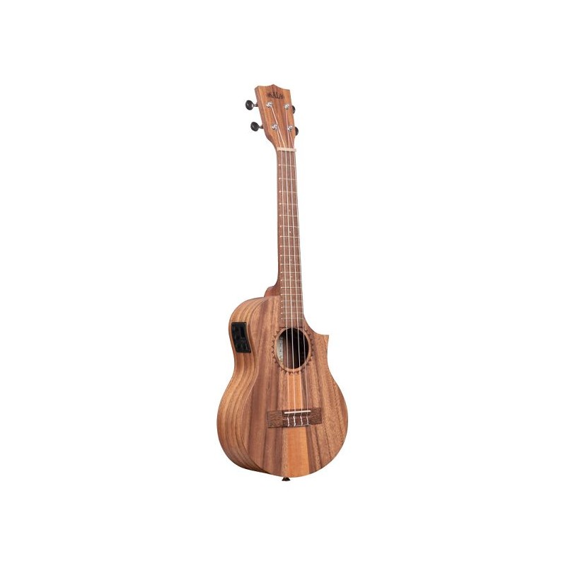 KALA Teak Ukulélé TriTop, Tenor Cutaway électroacoustique
