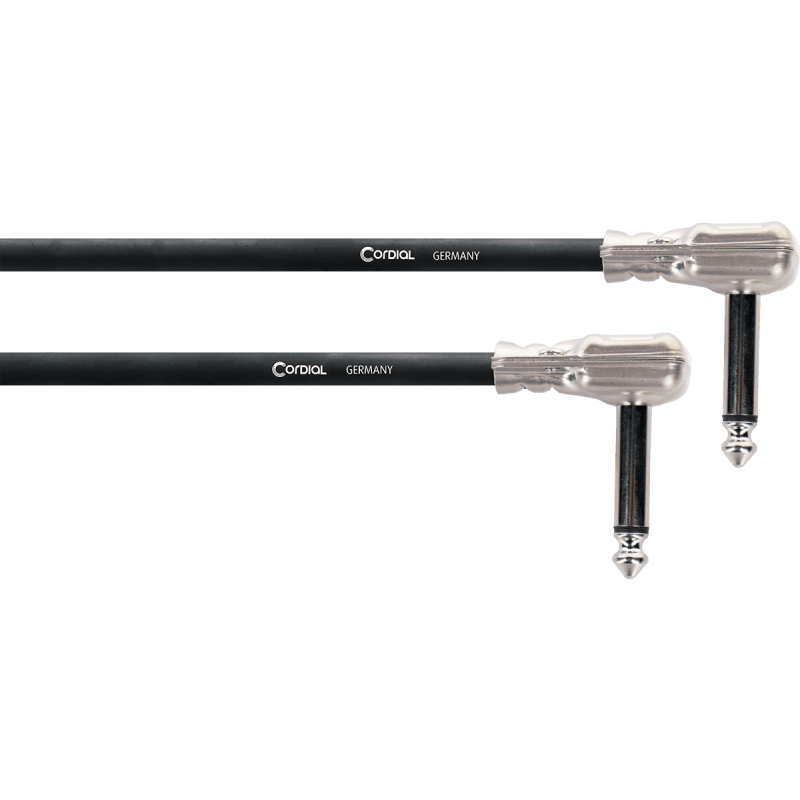 CORDIAL CFIP0.3RR câble patch guitare jack coudés 30 cm pancake