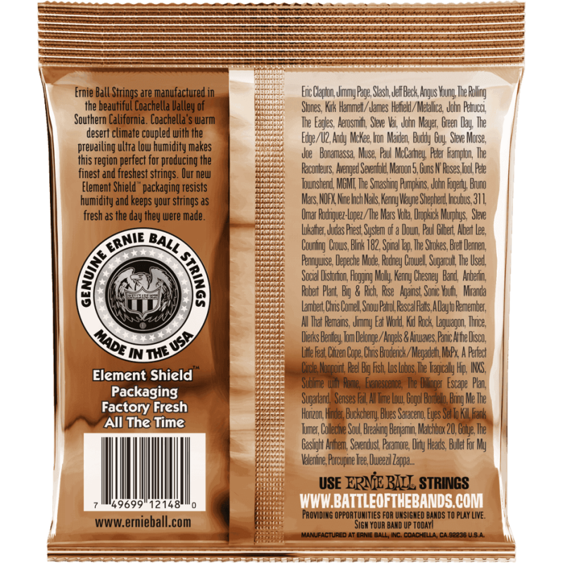 ERNIE BALL 2148 earthwood phosphore bronze light 11-52